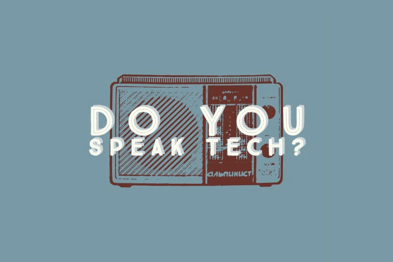Do You Speak Tech? Blue Light Logo