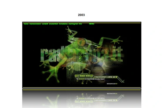 Radio Rana, first version of the website in 2003